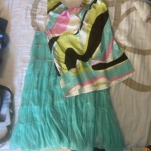 Gorgeous Laundry Shelli Segal set 10 Top &  skirt